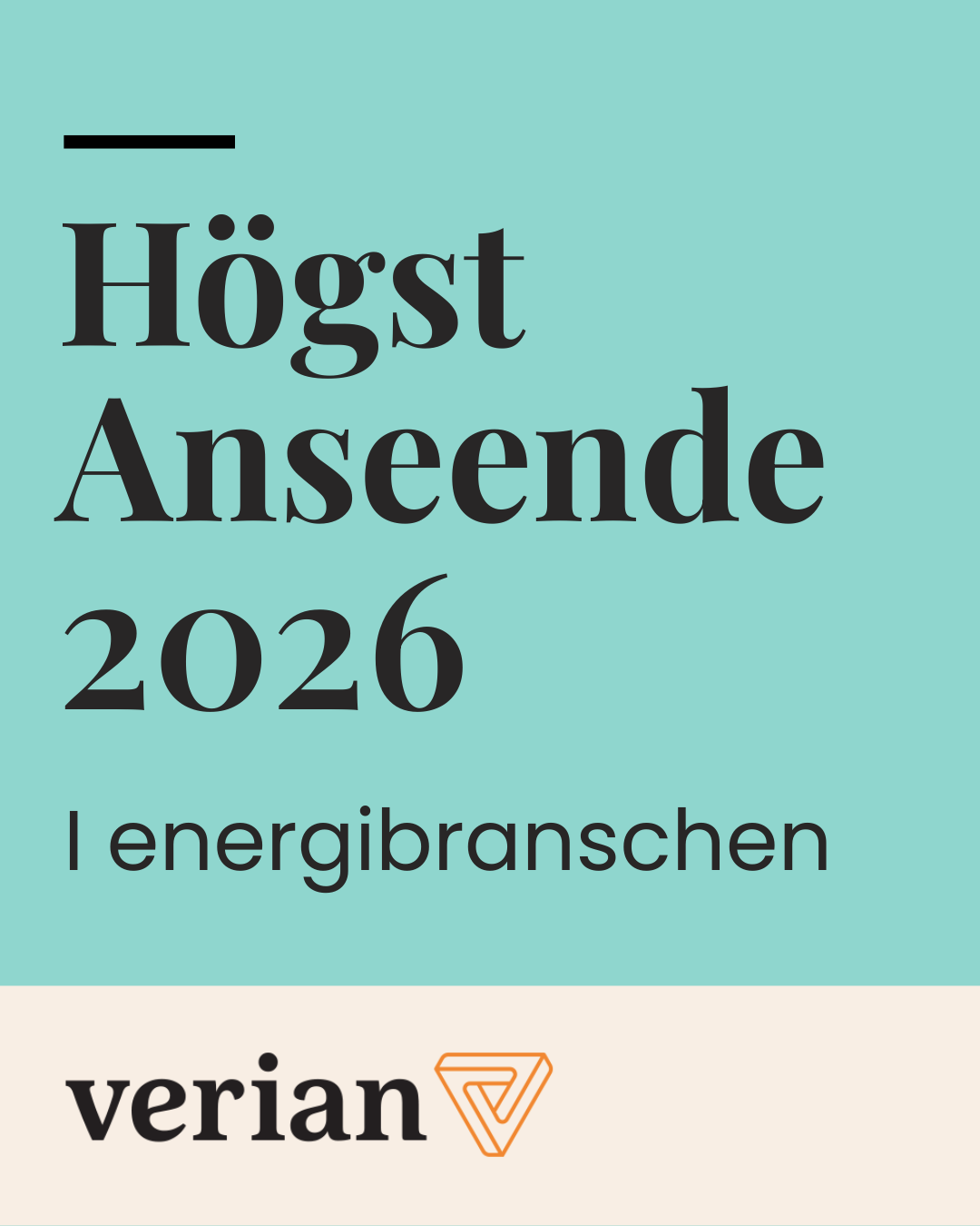 Högst anseende i energibranschen 2026